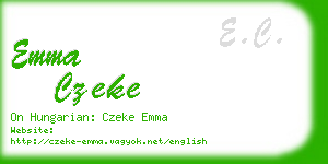 emma czeke business card